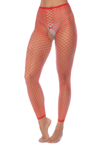 2 en 1 Top ou pantalon en résille rouge - MAL1120RED